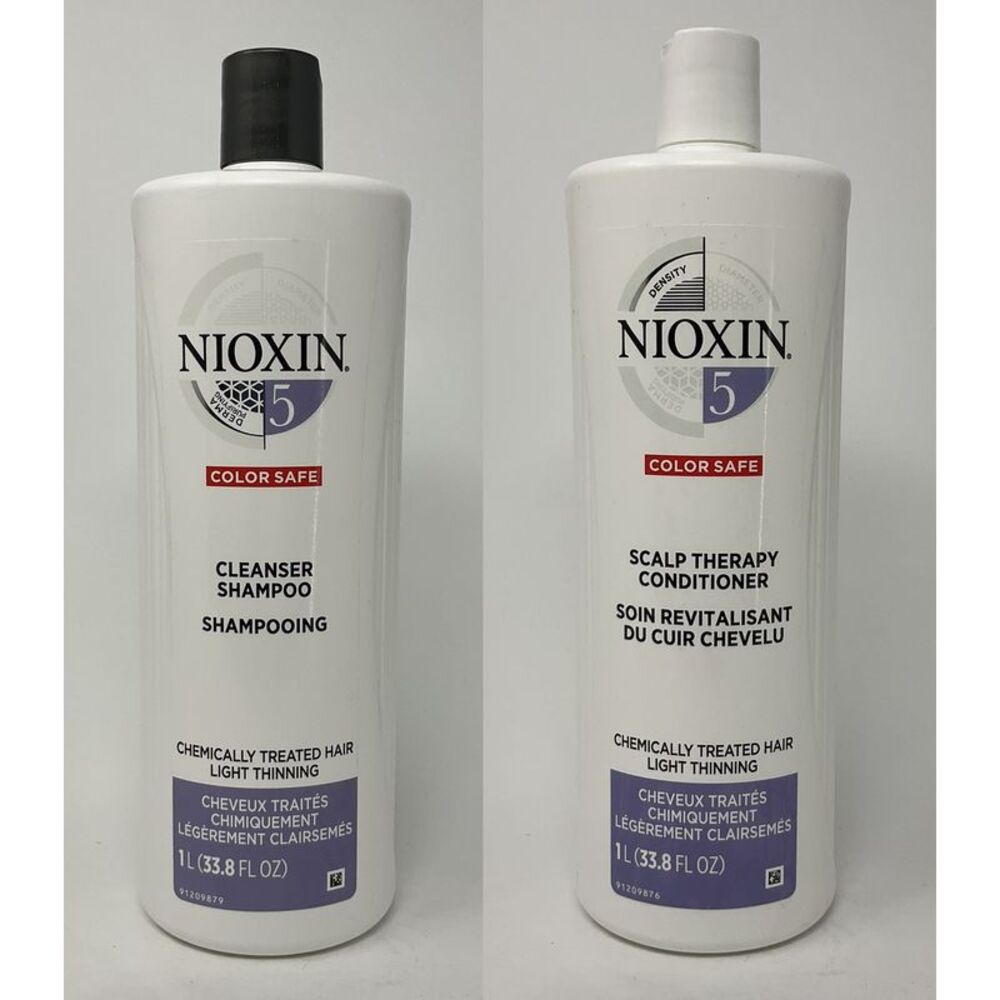 Nioxin System 5 Cleanser & Scalp Therapy Conditioner 33.8oz/1L, No Seal
